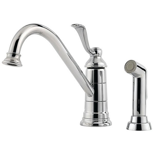 Pfister Portland 1-Handle Kitchen Faucet With Side Spray, Polished Chrome