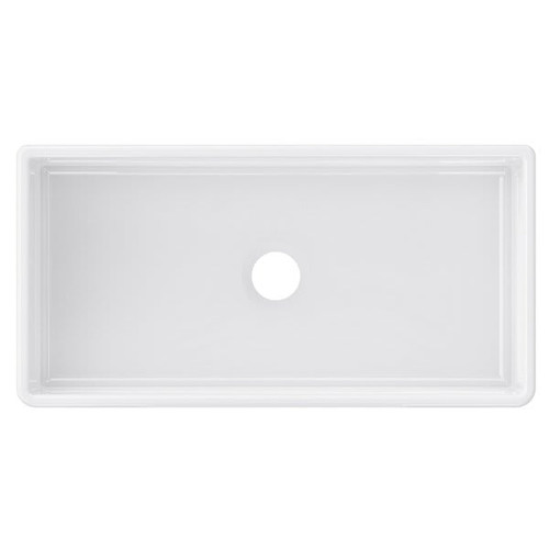 Winpro 36" X 18" X 10" Farmhouse Apron Front Fireclay Single Bowl Sink White