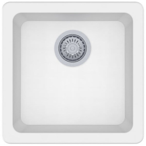 Winpro 17" Dual Mount Granite Composite Bar Sink In White