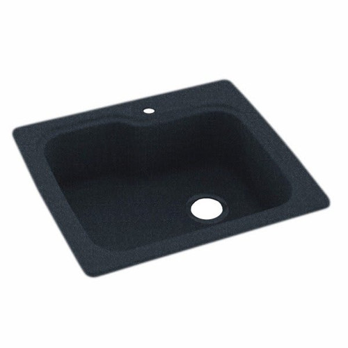 Swan Black Galaxy Solid Surface Single Bowl Kitchen Sink 25" X 22"