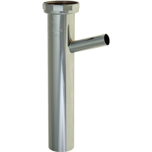 Premier, Brass Dishwasher Tailpiece, Chrome, 22 Gauge, 1-1/2 X 8 "