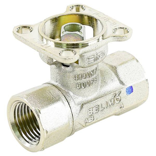 Belimo Valve Ball 1/2" Npt 1.9 Cv 2 Way Equal Percentage Flow Nickel Brass Body