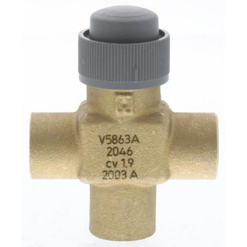 Honeywell 3 Way Mixing 1/2" Npt Hree Way Mixing Cartridge Globe Valve To Control