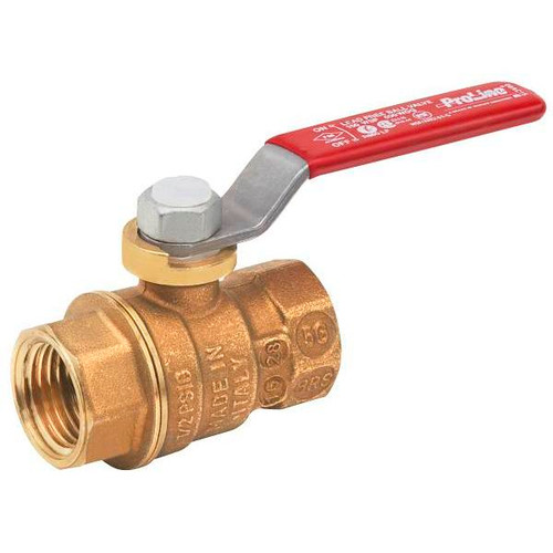 Proline Valve Ball, 1/2", Full Port, 600 Psi Wog, 150 Psi Wsp, Brass, Lead-Free