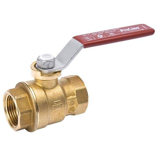 Proline Valve Ball, 3/4", Full Port, 600 Psi Wog, 150 Psi Wsp, Brass, Lead-Free
