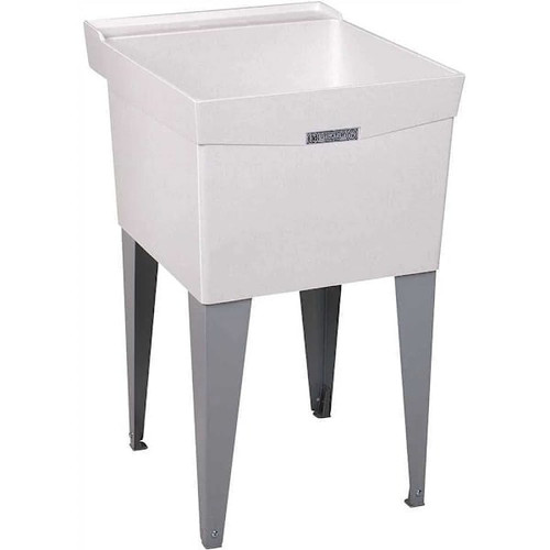 Mustee Utilatub 20 In X 24 In X 33 In Fiberglass Floor Mount Laundry/Utility Tub