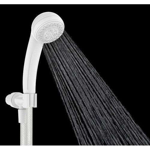 Seasons 3 In. Round 3-Function 1.8 GPM Handheld Showerhead With Handshower, White