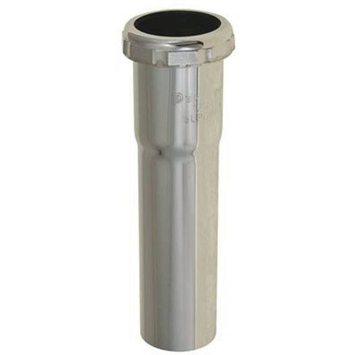 Premier 1-1/2 In X 6 In Brass Extension Tube With Slip Joint, Chrome, 17-Gauge