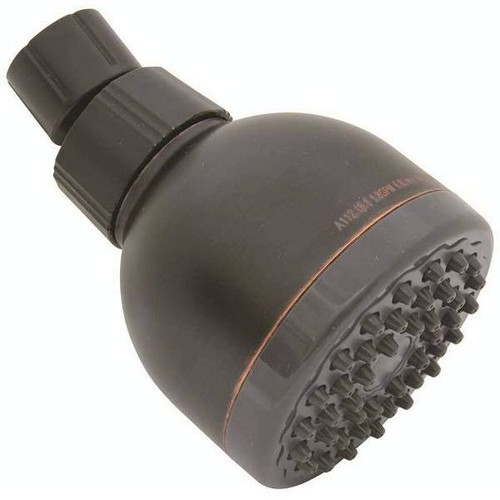 Premier 1-Spray 2.8 In Single Wall Mount Low Flow Fixed Showerhead In Bronze