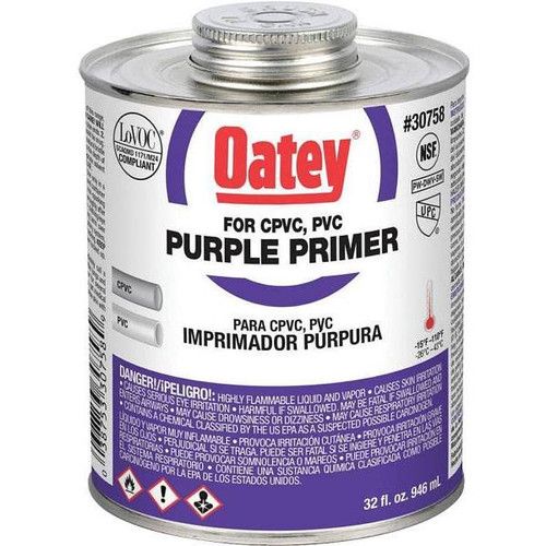 Oatey 32 Oz Purple Cpvc And Pvc Primer