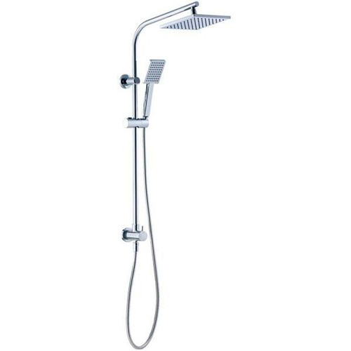 Seasons 8 In. Square Single Function 1.8 GPM Dual Function Showerhead With Handshower, Chrome