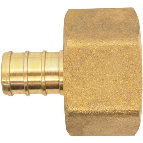 Apollo PEX-B Barb Female Pipe Thread Adapter, 1/2" X 3/4", Brass
