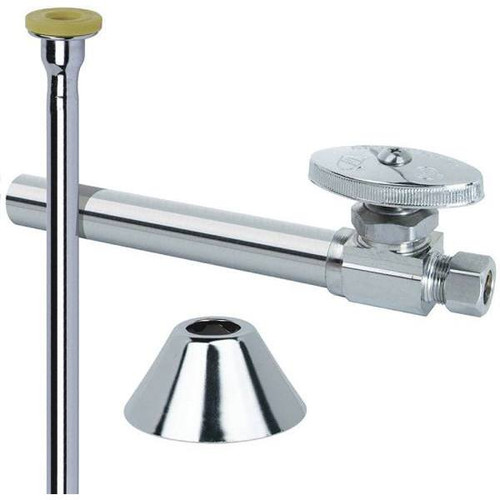 Brasscraft Toilet Kit 1/2 In Sweat X 3/8 In Comp Multi-Turn Straight Valve