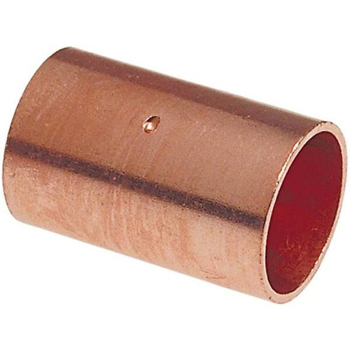 Everbilt 1-1/2 In Copper Pressure Cup X Cup Coupling With Stop Fitting