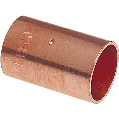 Nibco 3/8 In Copper Pressure Cup X Cup Coupling Fitting With Dimple Stop