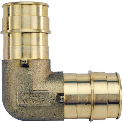 Apollo 1", Brass, Pex-A Expansion Barb, 90-Degree Elbow