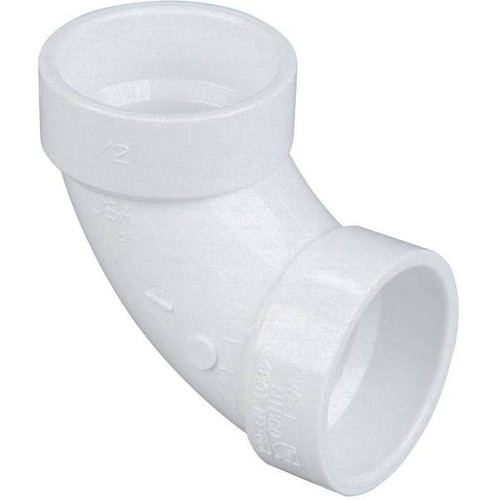 Nibco 4" Pvc Dwv 90-Degree Hub X Hub Elbow Fitting