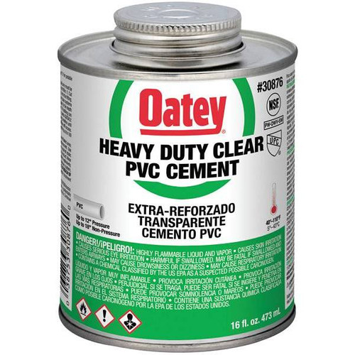 Oatey 16 Oz Heavy-Duty Clear Pvc Cement