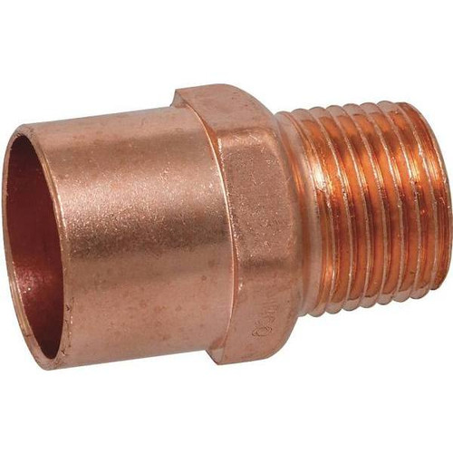 Nibco 3/4" X 1/2" Copper Pressure Cup X Male Adapter Fitting