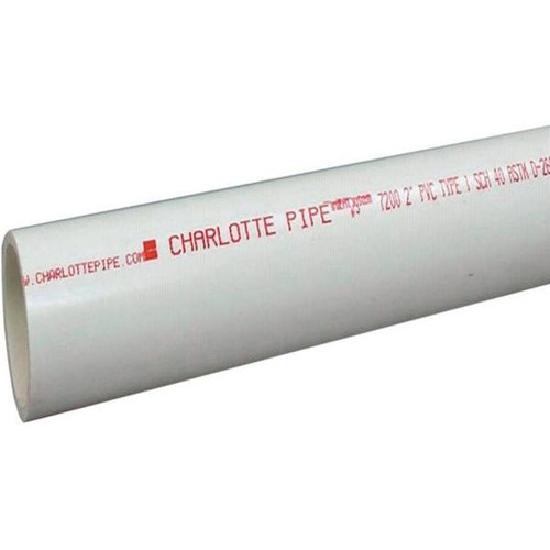 Charlotte Pipe 4" X 10' Pvc Schedule 40 Dwv Pipe
