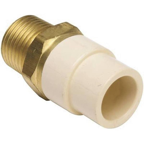 Proplus 1/2" Cpvc Socket X 1/2" Mip Lead Free Cpvc/Brass Transition Adapter