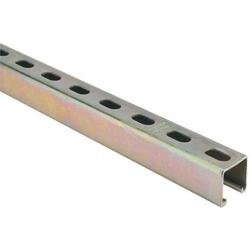 Thomas And Betts 10 Ft. 12-Gauge Half Slotted Metal Framing Strut Channel In Gold Galvanized