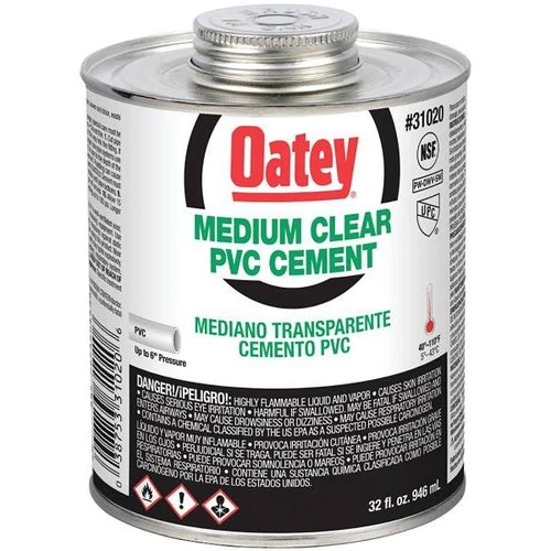 Oatey 32 Oz. PVC Medium Cement (Clear)