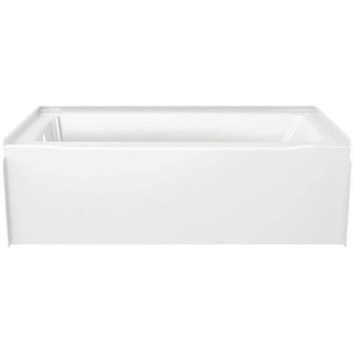 Delta Classic 500 Left-Drain Rectangular Alcove Bathtub, 60", High Gloss White