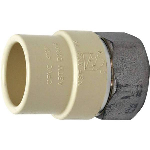 Apollo Cpvc Cts Slip Fpt Adapter, 3/4" X 3/4", Stainless Steel