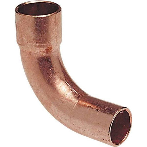 Nibco, 1/4 " Copper Pressure Ftg X Cup 90 Degree, Long Radius Elbow Fitting