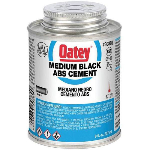 Oatey 8 Oz Medium Black ABS Cement