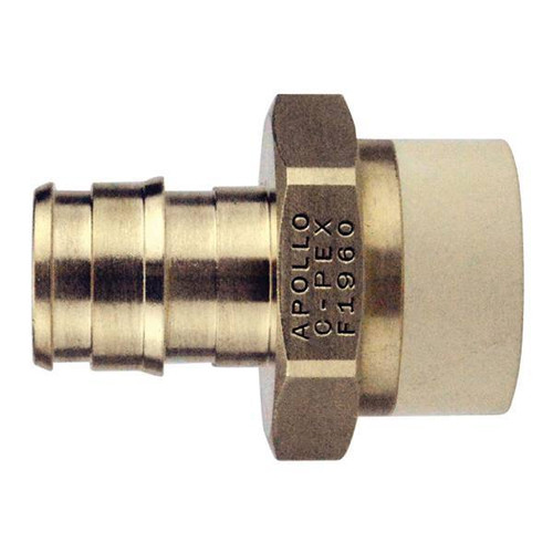 Apollo 1/2", Brass, PEX-A Barb X 1/2", Cpvc Straight Adapter