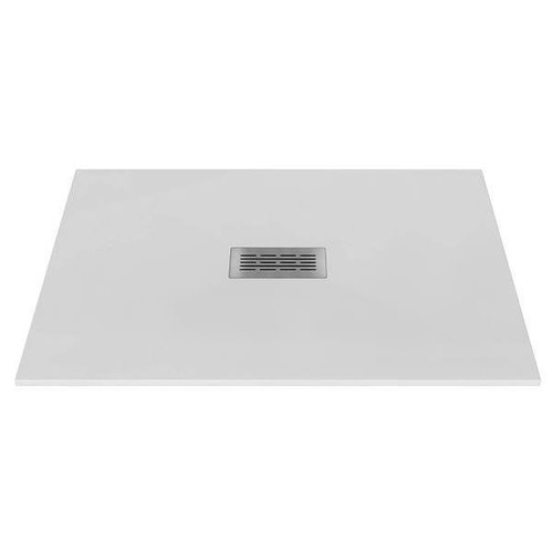 Castico 48" L X 34" W X 1.125" H Composite Stone Shower Pan White Sand