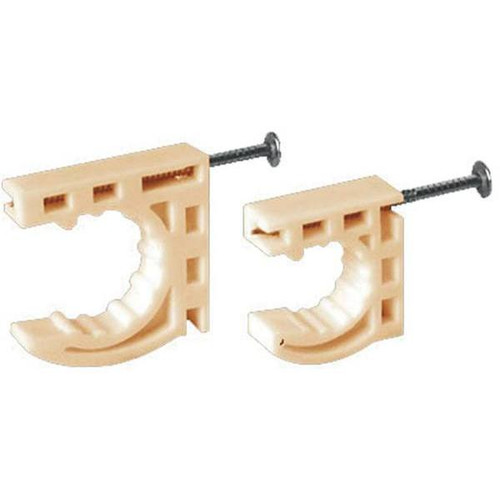IPS Water-Tite 1/2 In. Cts Plastic Tubing Half Clamp With Preloaded Nail , Package Of 50