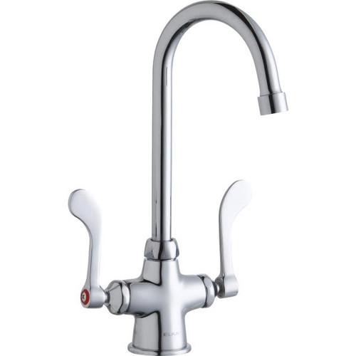 Elkay Bathroom Faucet, 1.5 Gpm, 10" Spout, Chrome, 2 Handles
