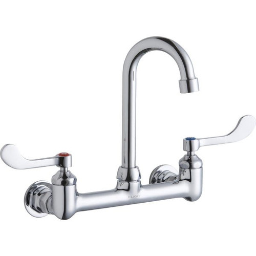 Elkay Wall-Mount Scrub/Handwash Faucet W/ Wristblade Handle (Chrome)