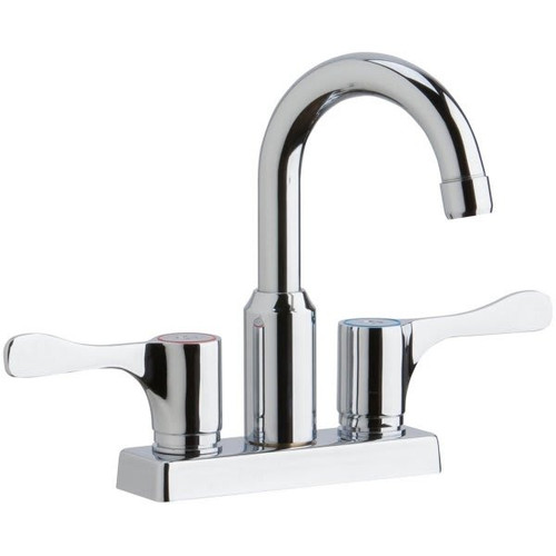Elkay Scrub/Handwash Bar Faucet, 1.5 Gpm, 4" Center, Chrome, 2 Handles