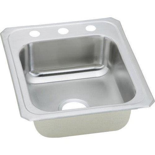 Elkay Single Bowl Stainless Steel Top Mount Sink 17 X 21-1/4 X 7" 1 Hole