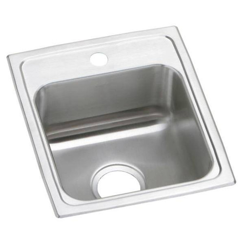 Elkay Single Bowl Stainless Steel Top Mount Bar Sink 15 X 17-1/2 X 7" 1 Hole