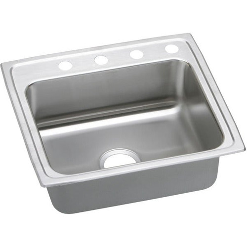 Elkay Single Bowl Stainless Steel Top Mount Sink 22 X 19-1/2 X 7" 3 Hole