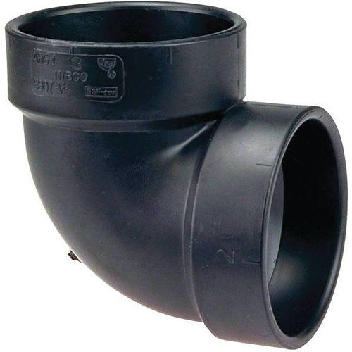 Nibco 2 In. ABS DWV 90-Degree Hub X Hub Vent Elbow