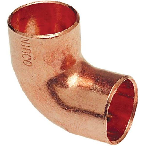 Nibco 1 In. Copper Pressure Cup X Cup 90 Degree Elbow Fitting