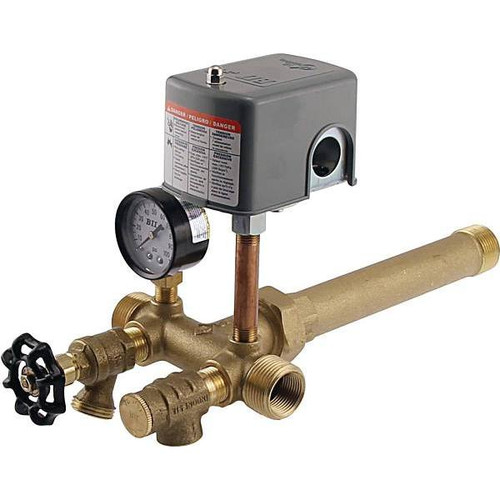 Boshart Industries 1" Mpt X 10", Tee Lead-Free Brass Union Tank Tee Kit