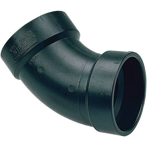 Nibco 4 In. ABS DWV 45-Degree Hub X Hub Elbow