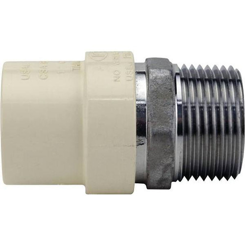 Apollo Cpvc Cts Slip Mpt Adapter, 1" X 1", Stainless Steel