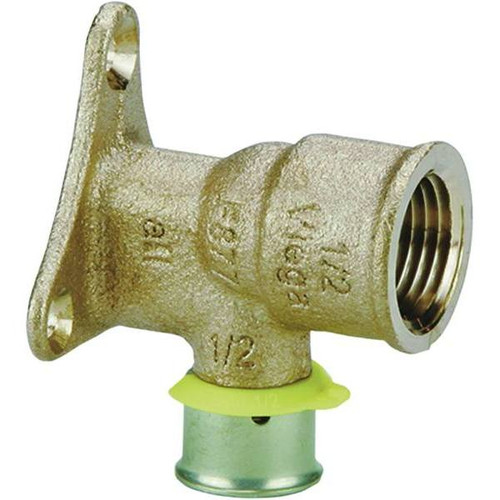 Viega Pureflow Press 90-Degree Drop Ear Elbow, 1/2" X 1/2", Zero Lead Bronze