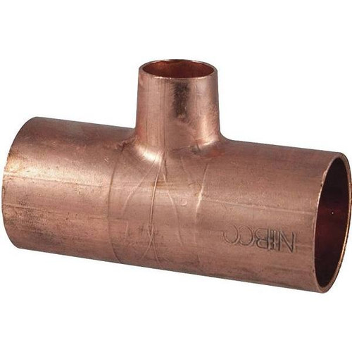 Everbilt 1-1/4 In. X 1-1/4 In. X 3/4 In. Copper Pressure All Cup Reducing Tee Fitting