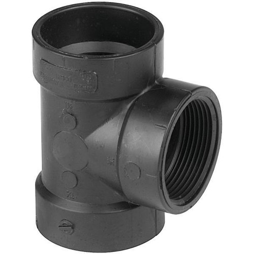 Nibco 4 In. ABS DWV Hub X Hub X Fipt Test Tee