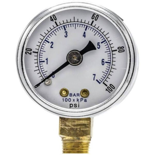 100 Series 2" Dial 1/4 Npt 100 PSI Lower Mount Utility Accessory