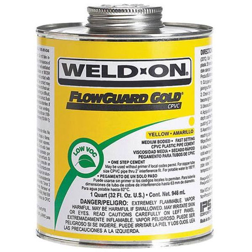 Weld-On 4 Oz. Flowguard Gold Cpvc Low VOC Cement (Yellow)